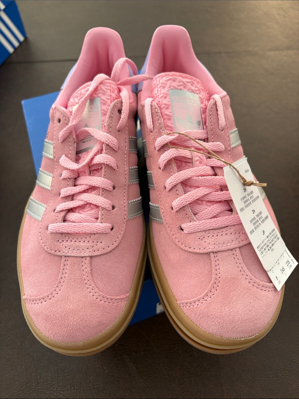 Adidas Gazelle Bold Platform Sneakers - Pink with Gum Sole 6Y/7.5W - Picture 2 of 9